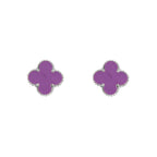 [LUXE JEWELRY]CLOVER SILVER 15MM EARRINGS COLLECTION