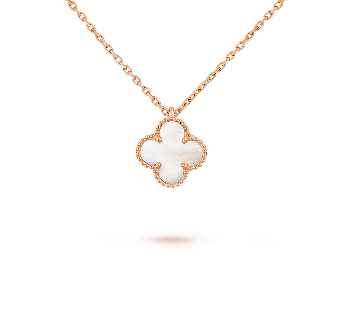 [LUXE JEWELRY]CLOVER MINI 9.5MM CARNELIANS NECKLACE COLLECTION