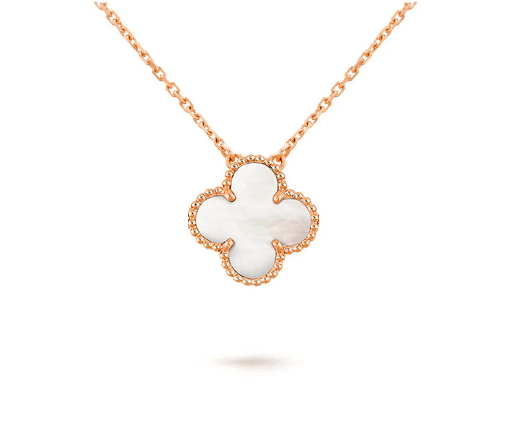 [LUXE JEWELRY]CLOVER 15MM SINGLE FLOWER NECKLACE COLLECTION