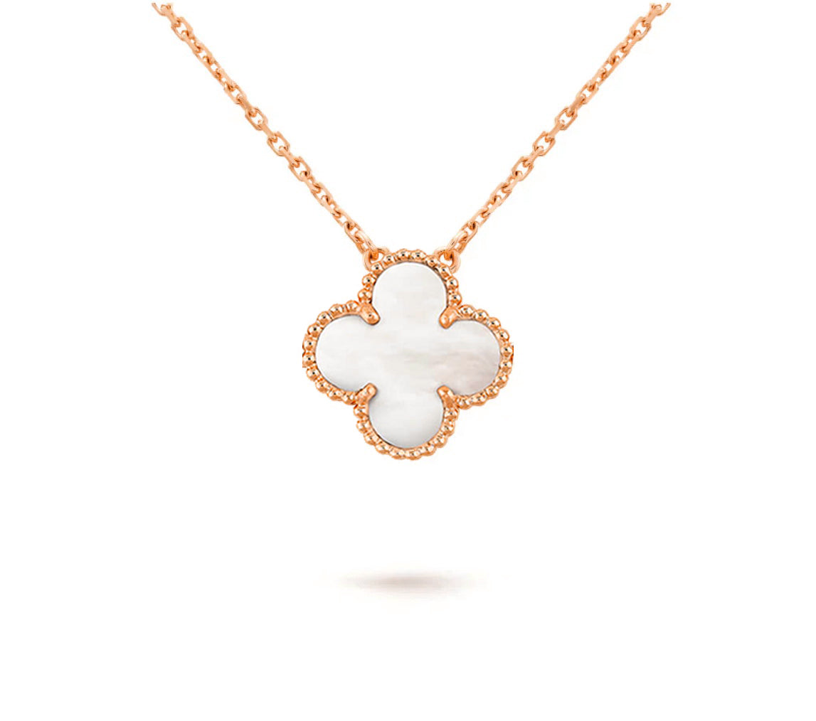 [LUXE JEWELRY]CLOVER 15MM SINGLE FLOWER NECKLACE COLLECTION