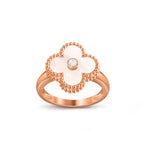[LUXE JEWELRY]CLOVER DIAMOND RING ROSE GOLD COLLECTION
