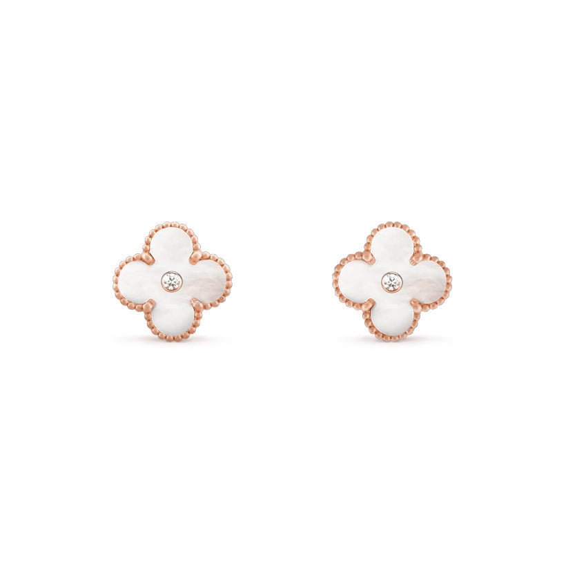 [LUXE JEWELRY]CLOVER  15MM DIAMOND EARRINGS COLLECTION
