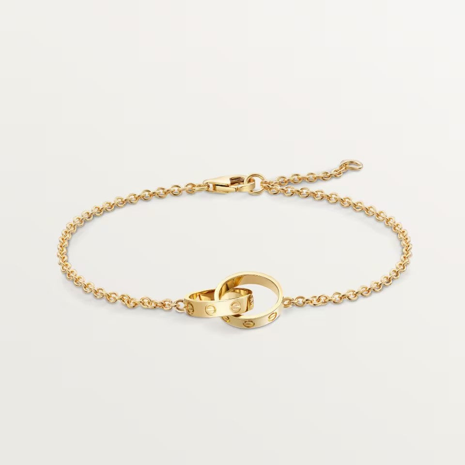 [LUXE JEWELRY] LOVE BRACELET DOUBLE RING