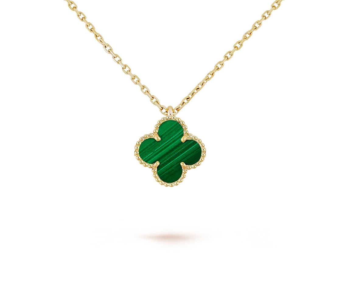 [LUXE JEWELRY]CLOVER MINI 9.5MM CARNELIANS NECKLACE COLLECTION