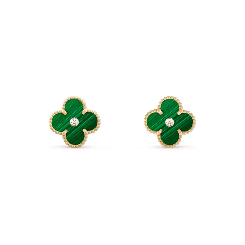 [LUXE JEWELRY]CLOVER  15MM DIAMOND EARRINGS COLLECTION