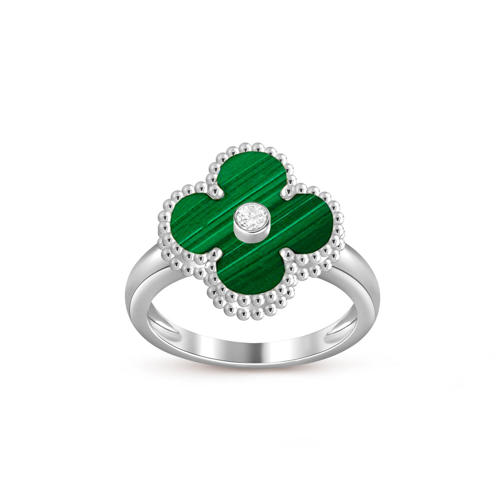 [LUXE JEWELRY]CLOVER SILVER DIOMND RING COLLECTION