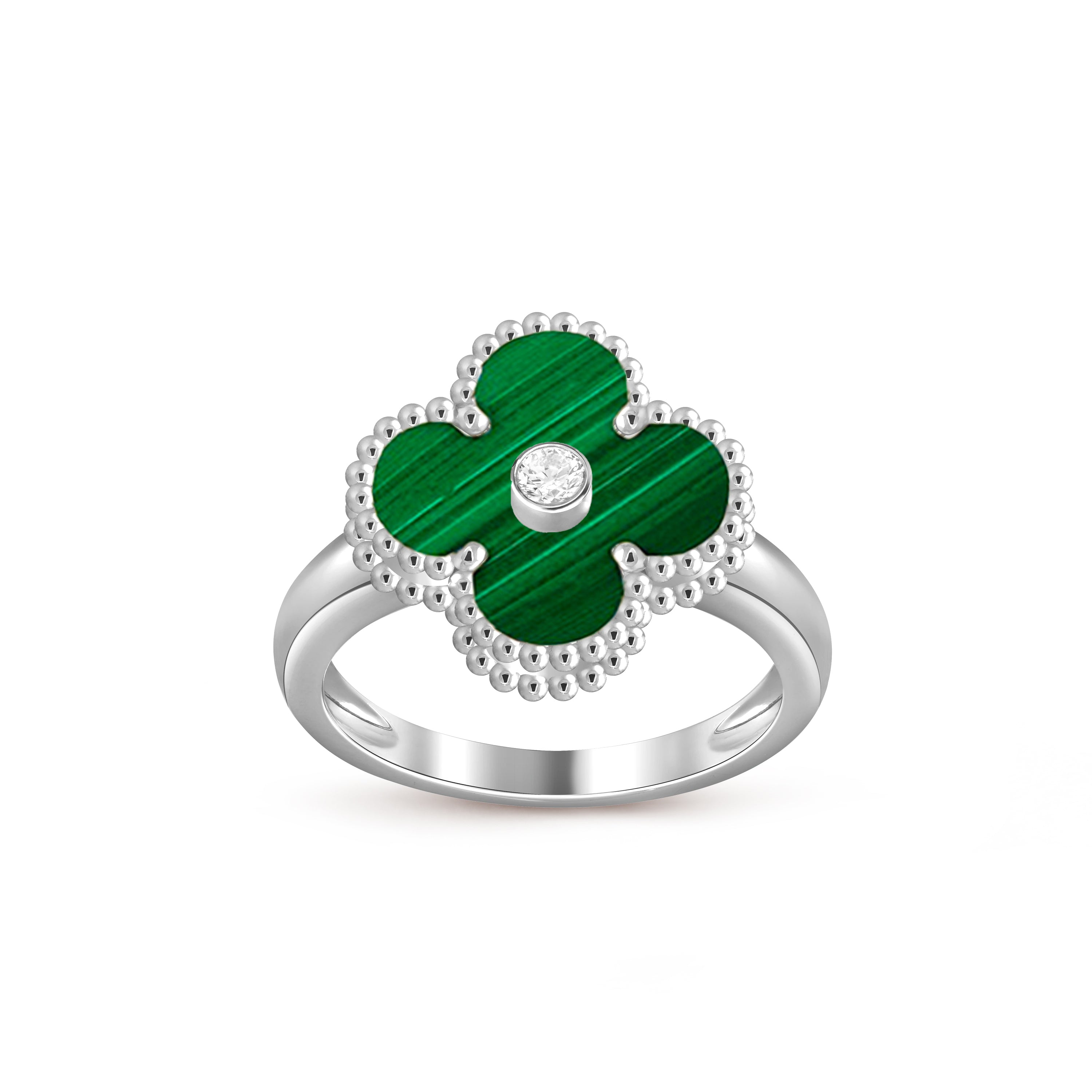 [LUXE JEWELRY]CLOVER SILVER DIOMND RING COLLECTION