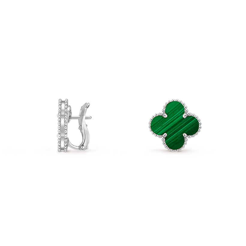 [LUXE JEWELRY]CLOVER SILVER 15MM MOP EARRINGS COLLECTION