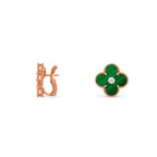 [LUXE JEWELRY]CLOVER 15MM MOP DIAMOND EARRINGS COLLECTION
