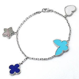 [LUXE JEWELRY]LUCKY SPRING SILVER BRACELET 4 MOTIF