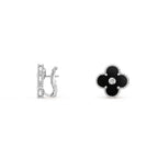 [LUXE JEWELRY]CLOVER SILVER 15MM MOP DIAMOND EARRINGS COLLECTION
