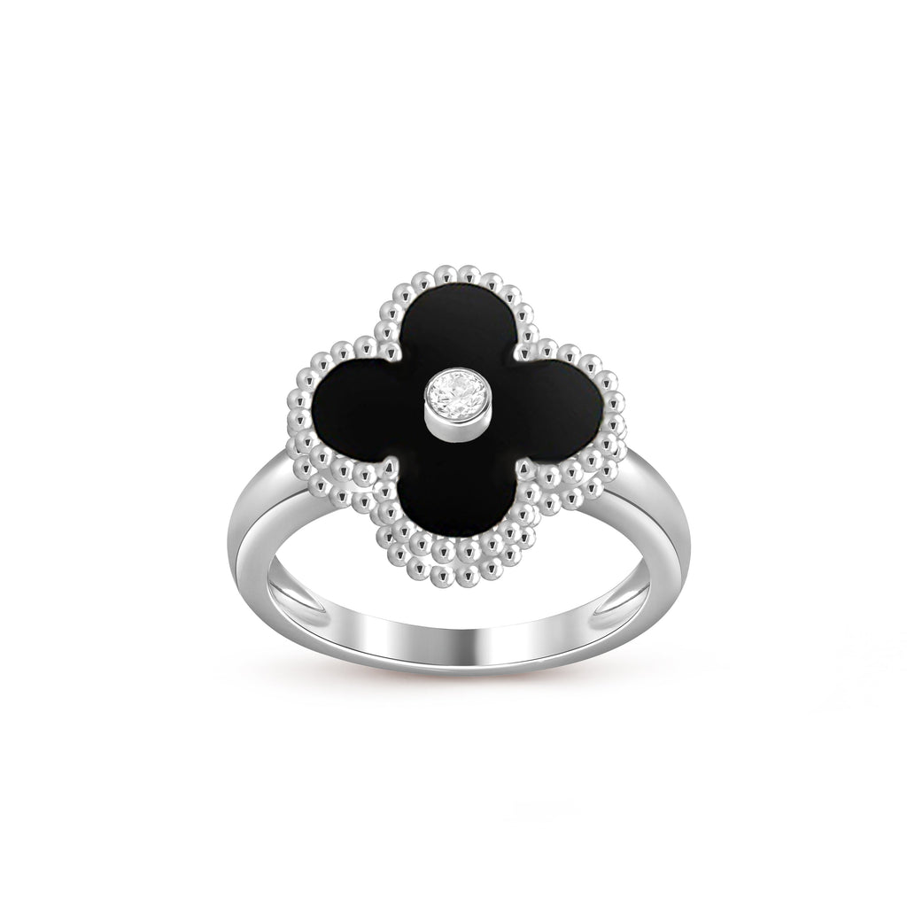 [LUXE JEWELRY]CLOVER SILVER DIOMND RING COLLECTION