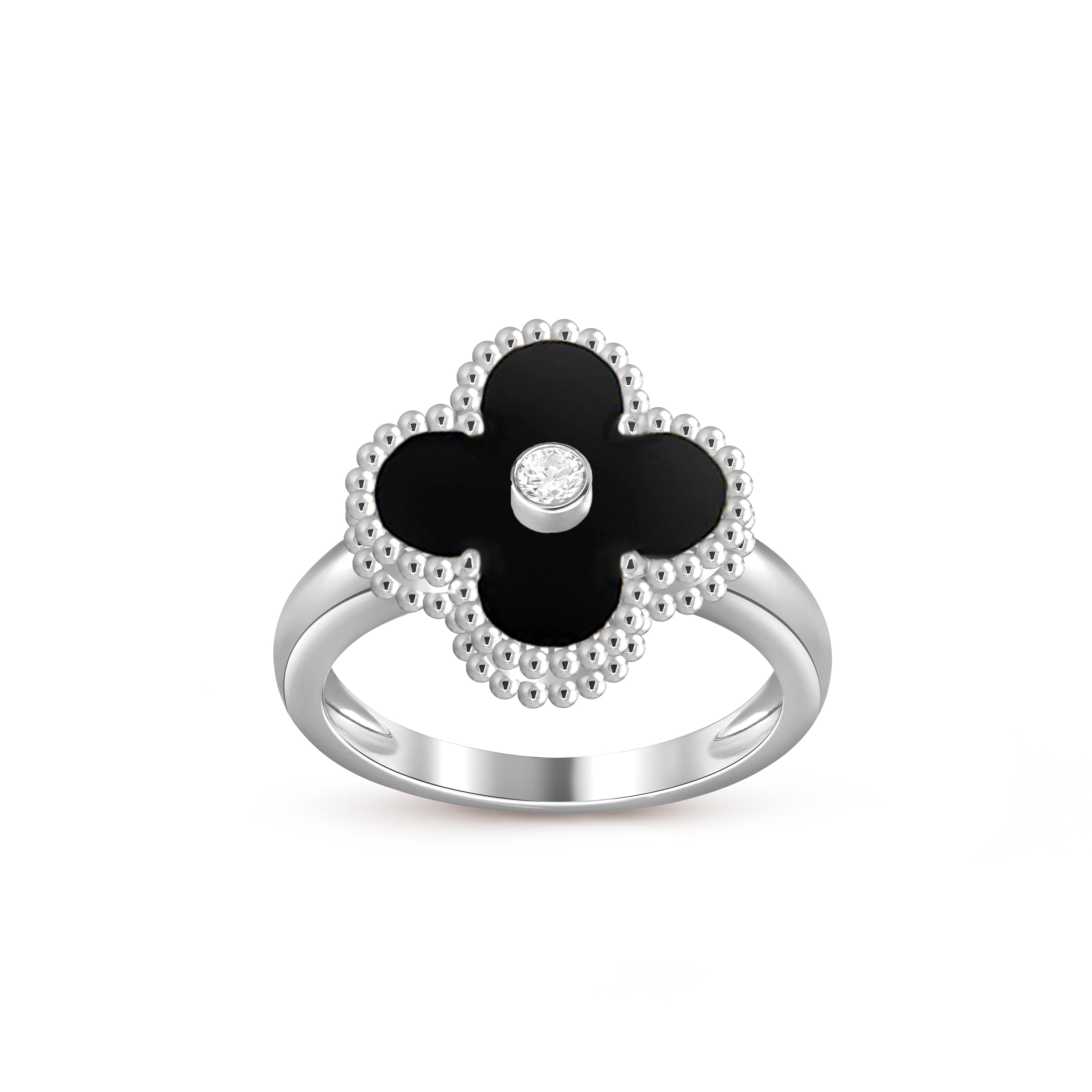 [LUXE JEWELRY]CLOVER SILVER DIOMND RING COLLECTION
