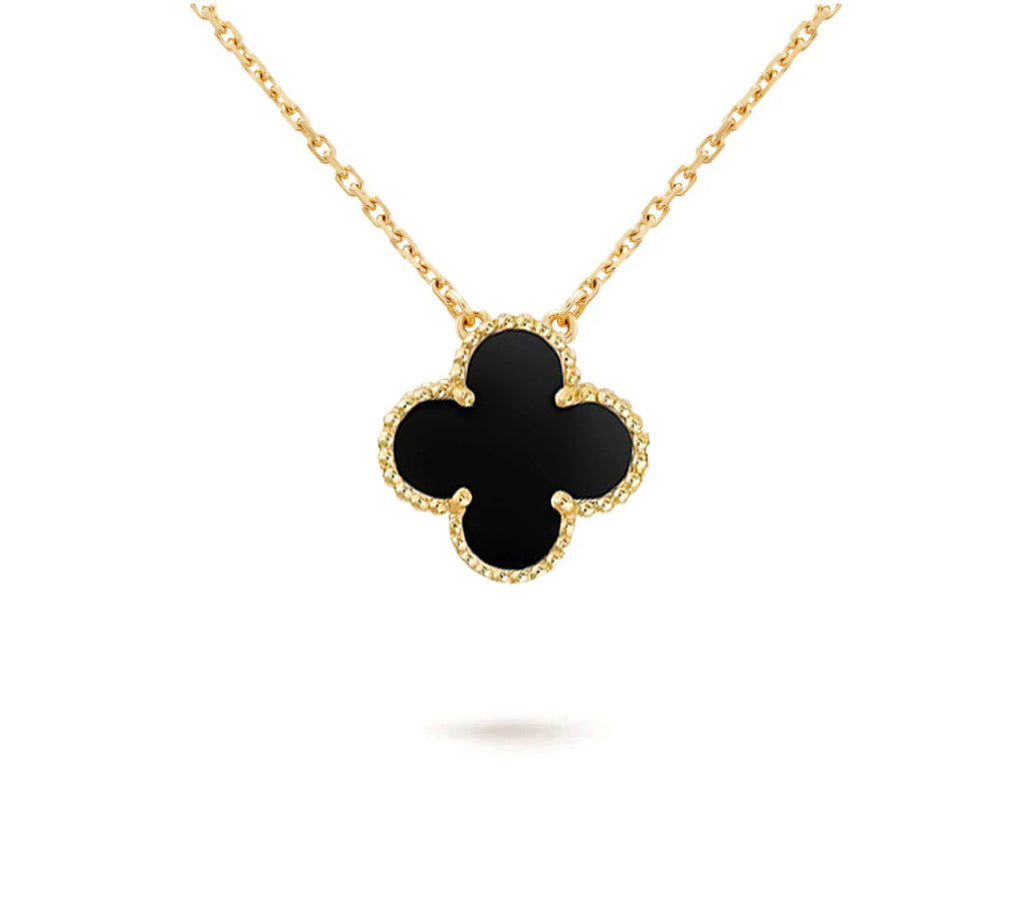 [LUXE JEWELRY]CLOVER 15MM SINGLE FLOWER NECKLACE COLLECTION