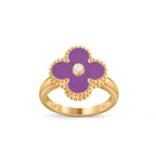 [LUXE JEWELRY]CLOVER DIAMOND RING GOLD COLLECTION