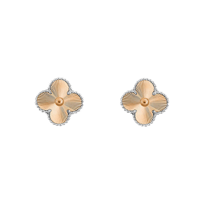 [LUXE JEWELRY]CLOVER SILVER 15MM EARRINGS COLLECTION