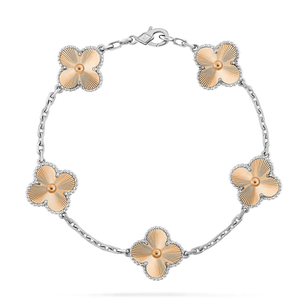 [LUXE JEWELRY] CLOVER 5 MOTIF LASER BRACELET COLLECTION