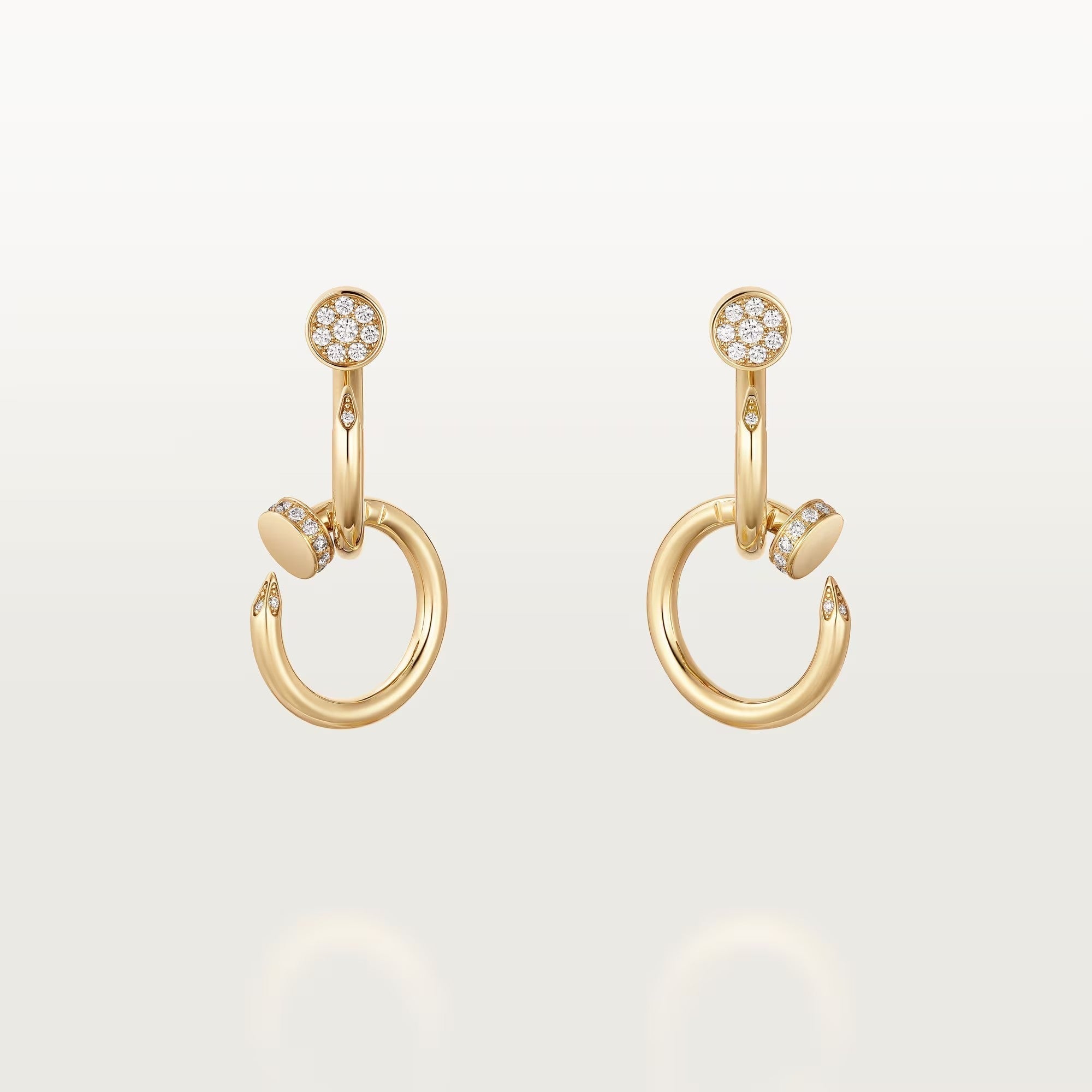 [LUXE JEWELRY] JUSTE HALF DIAMOND DOUBLE EARRINGS