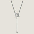 [LUXE JEWELRY]FINESSE SILVER DIAMOND NECKLACE