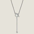 [LUXE JEWELRY]FINESSE SILVER DIAMOND NECKLACE