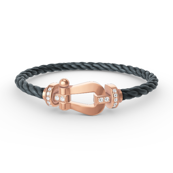 [LUXE JEWELRY]FORCE LARGE HORSESHOE HALF DIAMOND BRACELET ROSE GOLD