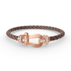 [LUXE JEWELRY]FORCE LARGE HORSESHOE HALF DIAMOND BRACELET ROSE GOLD