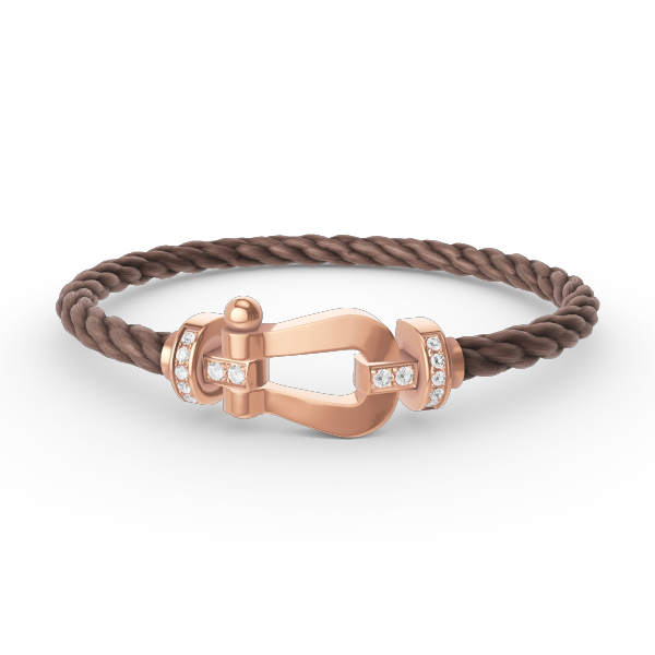 [LUXE JEWELRY]FORCE LARGE HORSESHOE HALF DIAMOND BRACELET ROSE GOLD