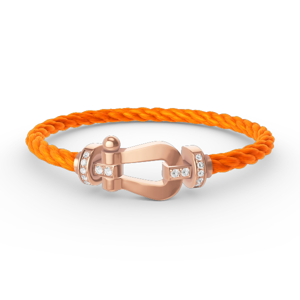 [LUXE JEWELRY]FORCE LARGE HORSESHOE HALF DIAMOND BRACELET ROSE GOLD