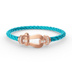 [LUXE JEWELRY]FORCE LARGE HORSESHOE HALF DIAMOND BRACELET ROSE GOLD
