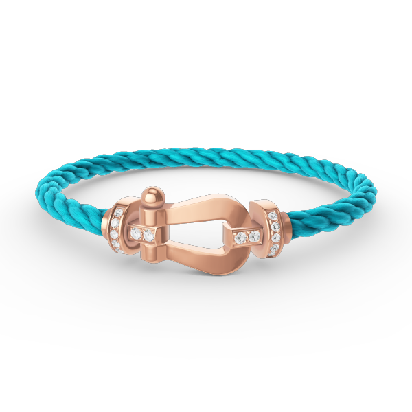 [LUXE JEWELRY]FORCE LARGE HORSESHOE HALF DIAMOND BRACELET ROSE GOLD