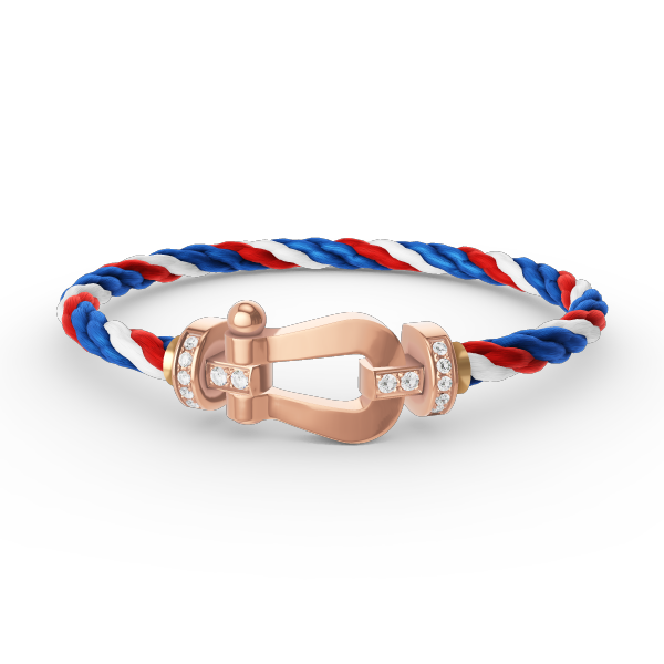 [LUXE JEWELRY]FORCE LARGE HORSESHOE HALF DIAMOND BRACELET ROSE GOLD