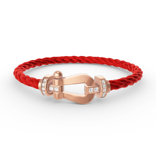 [LUXE JEWELRY]FORCE LARGE HORSESHOE HALF DIAMOND BRACELET ROSE GOLD