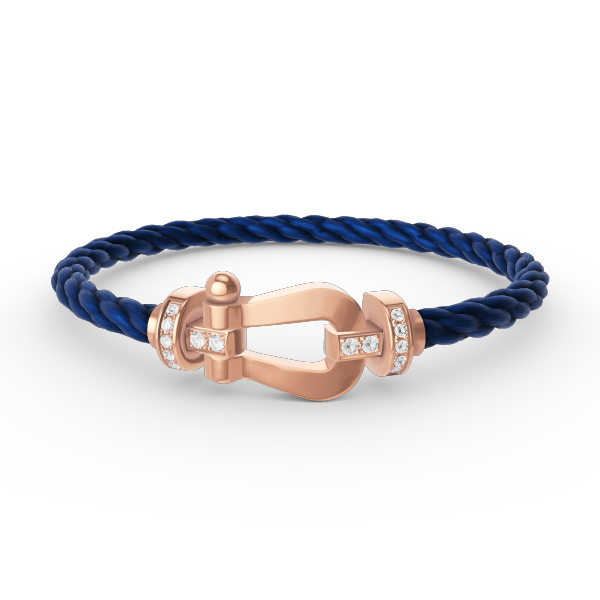 [LUXE JEWELRY]FORCE LARGE HORSESHOE HALF DIAMOND BRACELET ROSE GOLD