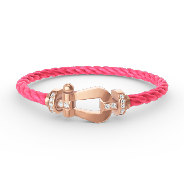 [LUXE JEWELRY]FORCE LARGE HORSESHOE HALF DIAMOND BRACELET ROSE GOLD