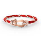 [LUXE JEWELRY]FORCE LARGE HORSESHOE HALF DIAMOND BRACELET ROSE GOLD
