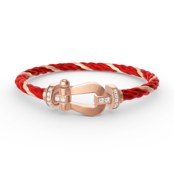 [LUXE JEWELRY]FORCE LARGE HORSESHOE HALF DIAMOND BRACELET ROSE GOLD