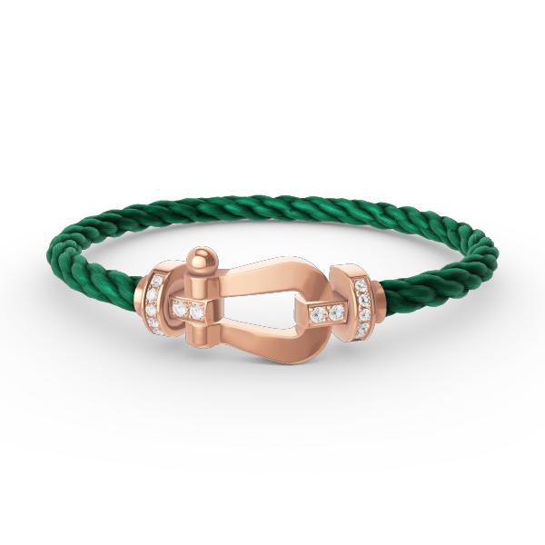 [LUXE JEWELRY]FORCE LARGE HORSESHOE HALF DIAMOND BRACELET ROSE GOLD
