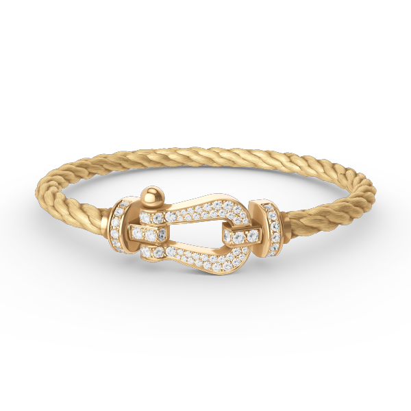 [LUXE JEWELRY]FORCE LARGE HORSESHOE FULL DIAMOND BRACELET GOLD
