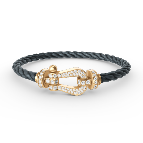 [LUXE JEWELRY]FORCE LARGE HORSESHOE FULL DIAMOND BRACELET GOLD