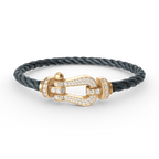 [LUXE JEWELRY]FORCE LARGE HORSESHOE FULL DIAMOND BRACELET GOLD