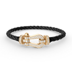 [LUXE JEWELRY]FORCE LARGE HORSESHOE FULL DIAMOND BRACELET GOLD