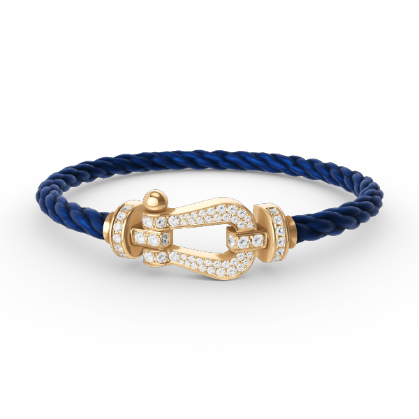 [LUXE JEWELRY]FORCE LARGE HORSESHOE FULL DIAMOND BRACELET GOLD