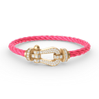 [LUXE JEWELRY]FORCE LARGE HORSESHOE FULL DIAMOND BRACELET GOLD