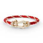 [LUXE JEWELRY]FORCE LARGE HORSESHOE FULL DIAMOND BRACELET GOLD