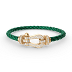 [LUXE JEWELRY]FORCE LARGE HORSESHOE FULL DIAMOND BRACELET GOLD