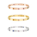 [LUXE JEWELRY]2026 RAINBOW LOVE BRACELET 6.1MM  10 DIAMONDS