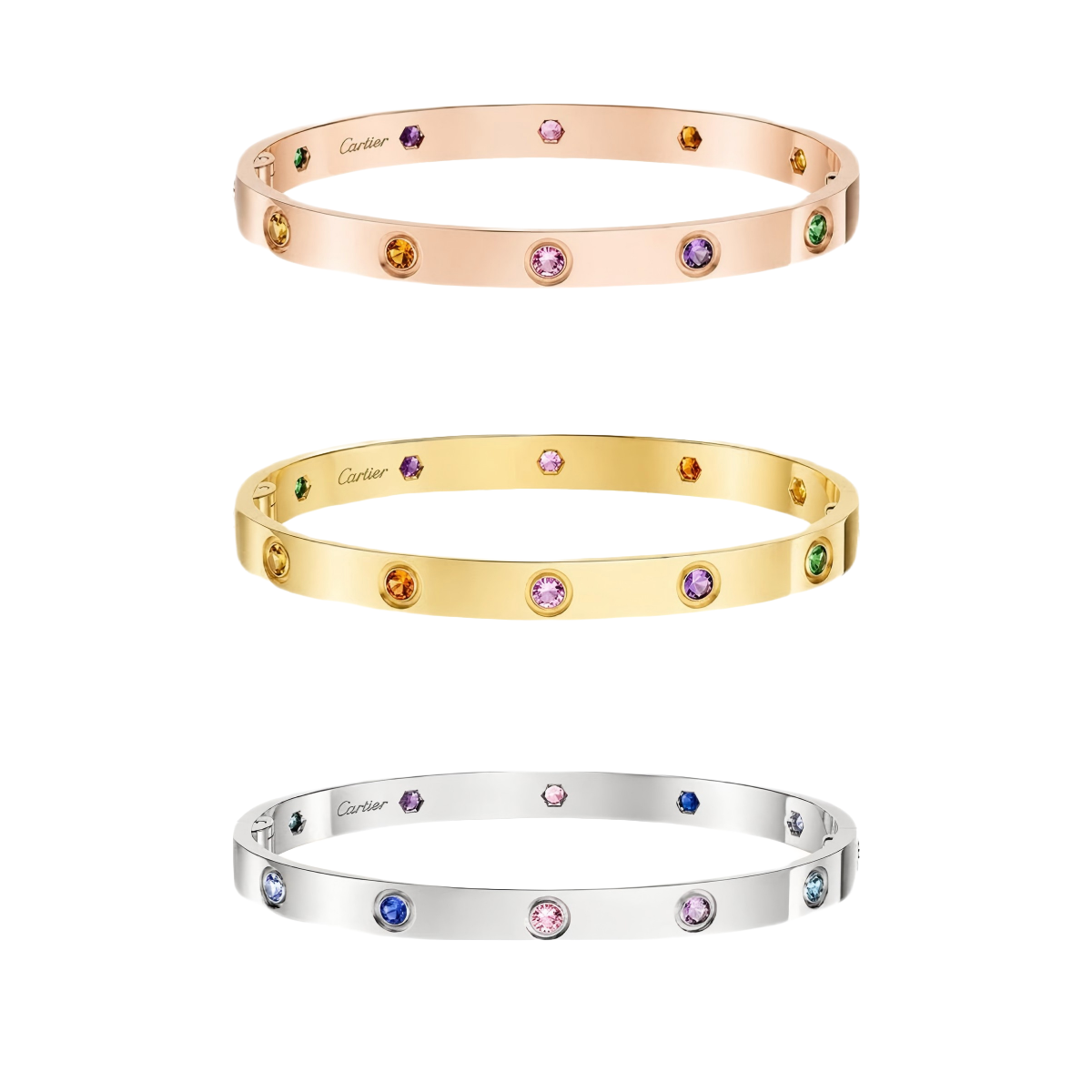 [LUXE JEWELRY]2026 RAINBOW LOVE BRACELET 6.1MM  10 DIAMONDS