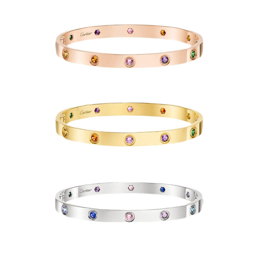 [LUXE JEWELRY]2026 RAINBOW LOVE BRACELET 6.1MM  10 DIAMONDS