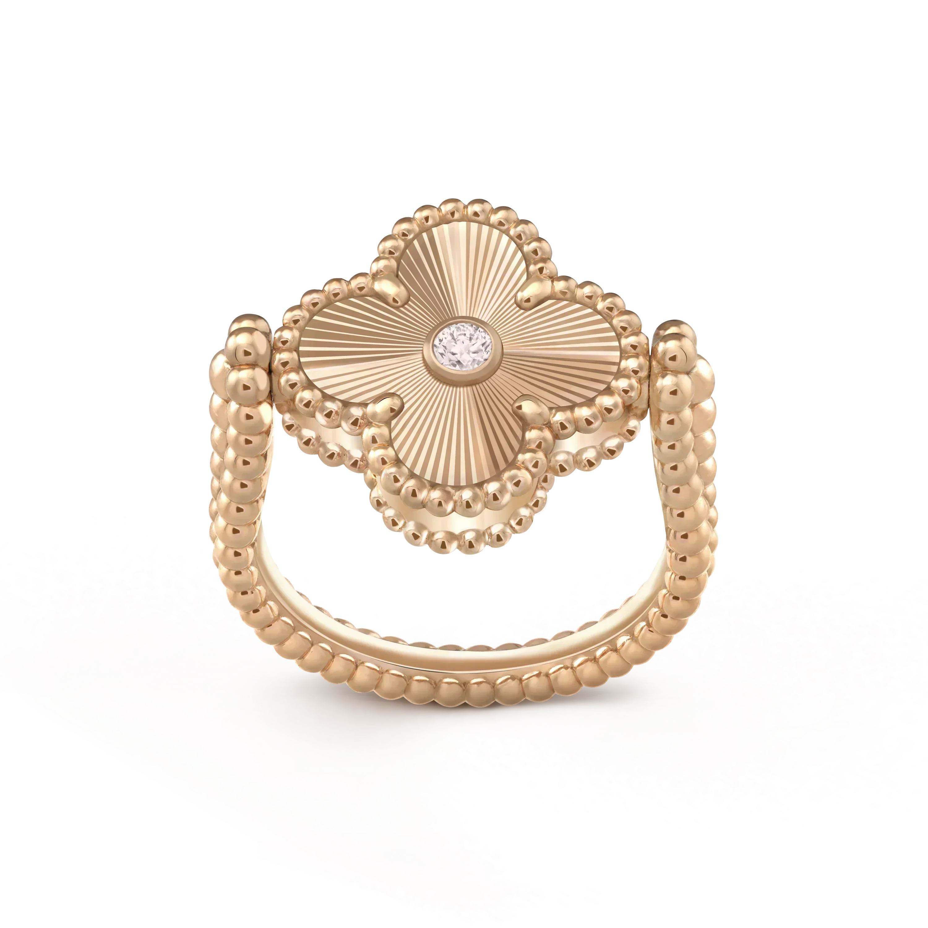 [LUXE JEWELRY]CLOVER RIVERSIBLE RING GOLD COLLECTION