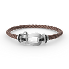 [LUXE JEWELRY]FORCE LARGE HORSESHOE BLACK DIAMOND BRACELET SILVER